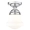 Z-Lite Vaughn Flush Mount, 1-Light, 10.5 In.W x 15.75 In.H, Chrome /Matte Opal 735F10-CH - alternate 1